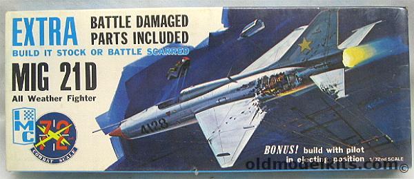 IMC 1/72 Mig-21D with Optional Battle Damaged Parts, 486-100 plastic model kit